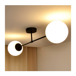 Plafonski luster MOON 2xE27/15W/230V crni