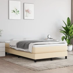 Den Box spring posteljni okvir krem 120x200 cm blago