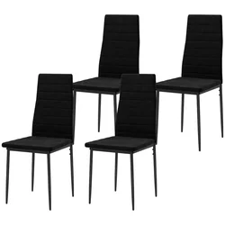 Homestar Set 4 jedilnih stolov 41x50x97 cm črna