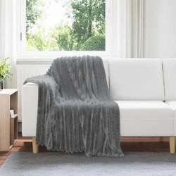 Pokrivači za bacanje 6 pcs Tamno siva 150 x 130 cm Runo