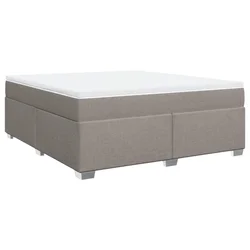 Vidaxl Box spring postelja z vzmetnico taupe 180x200 cm blago