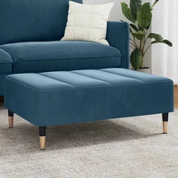 Vidaxl Stolček za noge moder 77x55x31 cm žamet