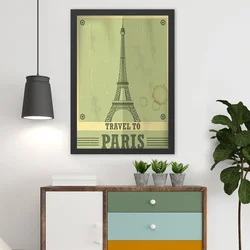 Wallity Uramljena slika Travel To Paris, 35x45 cm