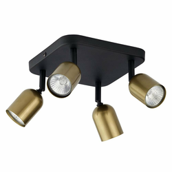 LED spot svetlo TOP 4xGU10/10W/230V zlatno/crno