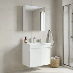 HANAH HOME Kupatilski ormarić sa umivaonikom i ogledalom (2 komada) Tivoli 65 689