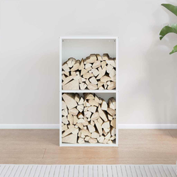 vidaXL Stojalo za drva belo 40x30x75 cm hladno valjano jeklo