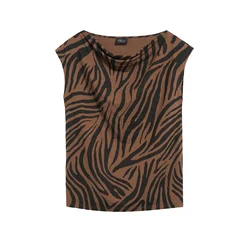 s.Oliver BLACK LABEL Top čokolada / črna