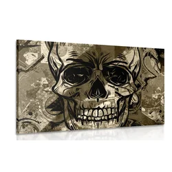 Slika lobanja v sephia izvedbi - 40x30