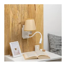 Brilagi - LED zidna lampa NUBILA 1xE27/25W/230V +LED/3W bela/svetlo braon