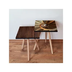 Hanah Home Sklapajući Stočić 2 Komada 2SHP479 - Braon