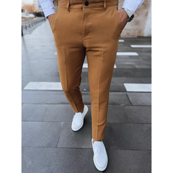 Solid Color Dstreet Camel Chino Pants for Men