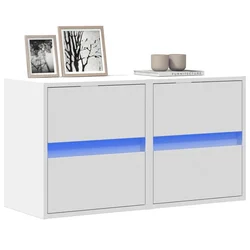 Zidni TV ormarići s LED svjetlima 2 kom bijeli 41 x 31 x 45 cm