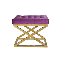 Atelier del Sofa Tabure 50x42x40cm, Zlatno-Ljubičasto