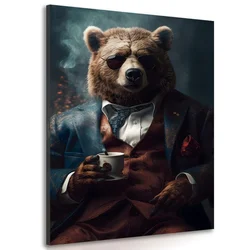 Slika živalski gangster medved - 40x60
