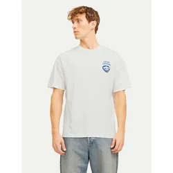 JACK & JONES Majica JJCHARGE modra/bela