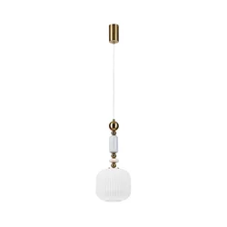 Luster na sajli ROYAL 1xE27/15W/230V zlatna/bela