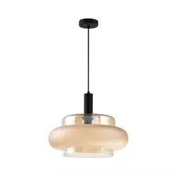 Luster na lanku BRIZI 1xE27/40W/230V bež/zadimljena