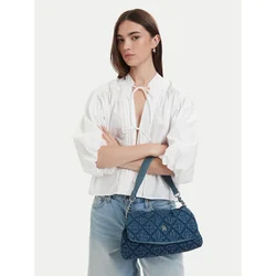 Ročna torba Tommy Hilfiger Th Feminine Shoulder Bag Denim AW0AW18865 Modra
