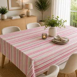 Stolnjak Stripes 140x180cm-pink