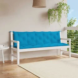 Jastuk za vrtnu klupu svjetloplavi 180x(50+50)x7 cm od tkanine