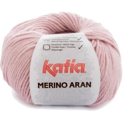 Katia Merino Aran 53 Medium Rose Pletilna preja