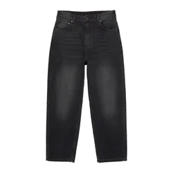 Pull&Bear Kavbojke črn denim