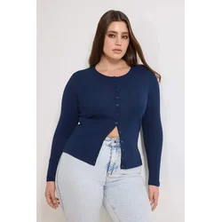 Trendyol Curve Ženska bluza Tbbss26Af00010, Tamnoplava