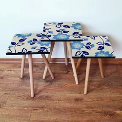 Hanah Home Set klub stočića 3Shp129, 3 komada, Plava