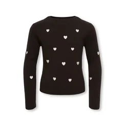 ONLY GIRLS Pulover KOGHEARTS temno rjava / bela