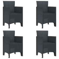 Vrtna stolica 4 pcs Antracit 53 x 49 x 85 cm Polipropilen