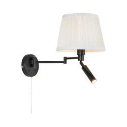 Markslöjd 109016- LED zidna lampa PIVOT 1xE27/40W/230V + LED/4W krem/crna