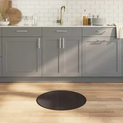 Okrugli tepih tamnosmeđi 60 cm bambus