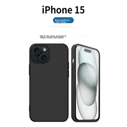 Escase Maska za mobilni telefon iPhone 15, Crna