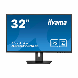 IIYAMA 32 IPS-panel, 2560x1440, 250cd/m2, 4ms, 15cm Height Adj. Stand, Speakers, DisplayPort, HDMI, DVI