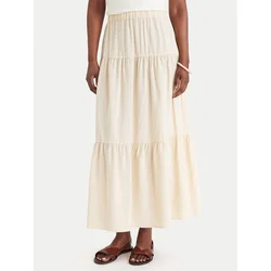 Marella Maxi krilo Ciocca 2613101084 Écru Regular Fit