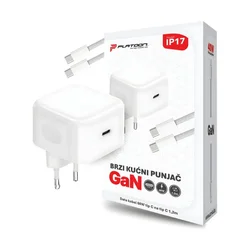 HOME CHARGER PL-17 40W GAN USB-C TO USB-C 1,2M