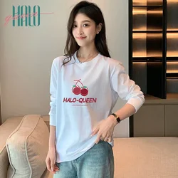 Halo Queen Ženska majica, Dugi rukav, Bela