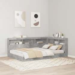 Skladišno uzglavlje Betonski sivi 207,5 x 137,5 x 76,5 cm