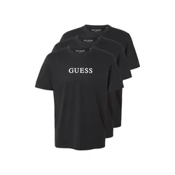 GUESS Majica  črna / bela