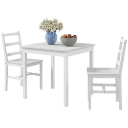 Homestar Jedilna garnitura 3-delna 75x75x73 cm bela