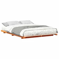 Vidaxl Konstrukcija postelje Voskast rjav 140 x 210 cm