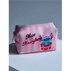 Sinsay - Kozmetička torba sa printom Stitch - pastelno roze