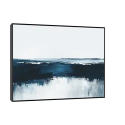 Canvas Slika na platnu Tišina talasa 80x60cm, Sa ramom, Crni