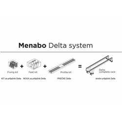 MENABO Strešni prtljažnik - prečke DELTA ALU XL BLACK ROOF BAR 2 PCS SET Menabo 000103700000