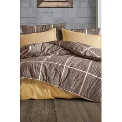Aberto Design Komplet posteljina Rian, 200x220cm, Braon-Žuta