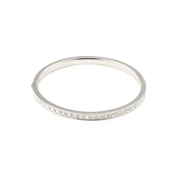Ted Baker Prstan CLEMARA: HINGE CRYSTAL BANGLE, srebrna