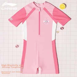 Li-Ning Jednodelni kupaći kostim za devojčice, Roze