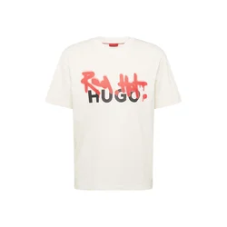 HUGO Red Majica Dinricko, bela