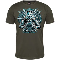 011Shop Muška majica kratkih rukava Nikola Tesla, Maslinasta