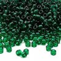 Kašaste perle (seed beads) 4 mm providna tamno zelena